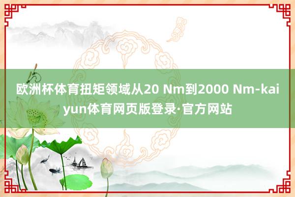 欧洲杯体育扭矩领域从20 Nm到2000 Nm-kaiyun体育网页版登录·官方网站