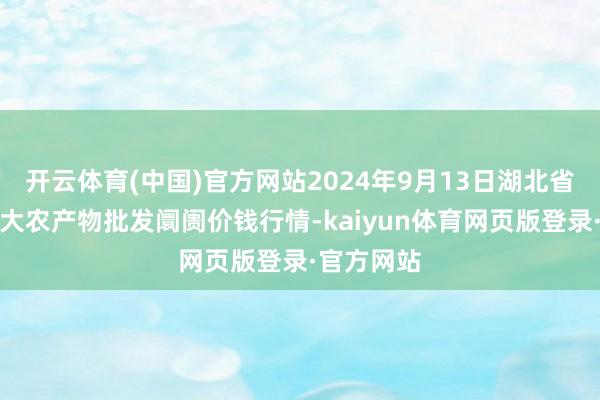 开云体育(中国)官方网站2024年9月13日湖北省孝感市南大农产物批发阛阓价钱行情-kaiyun体育网页版登录·官方网站